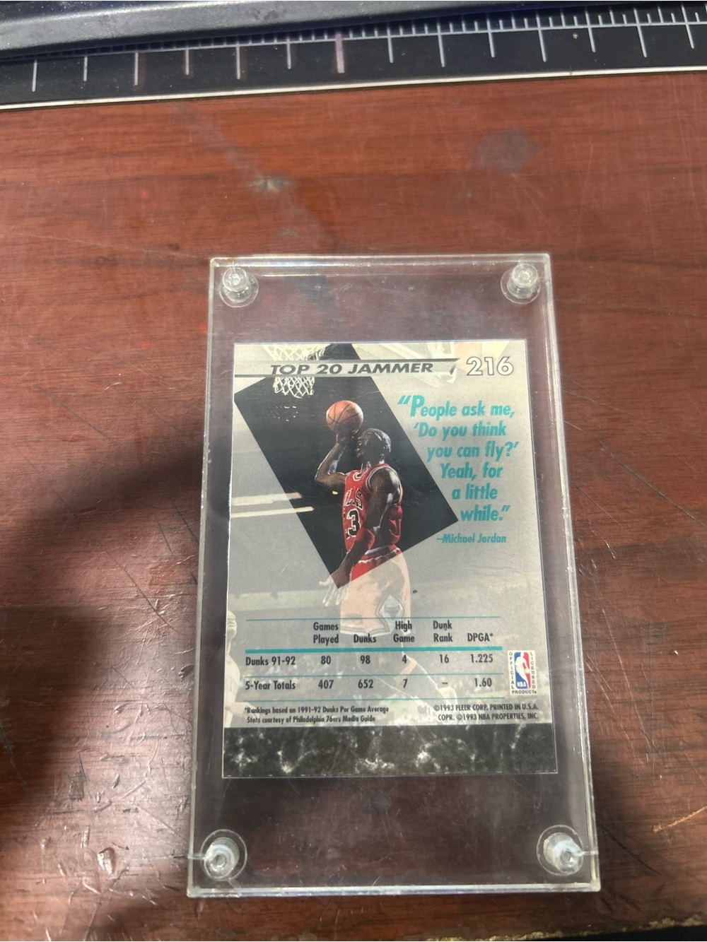 Michael Jordan Basketball Trading Card -